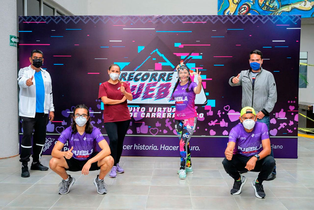 Participaron 500 atletas en la octava carrera virtual de “Recorre Puebla”